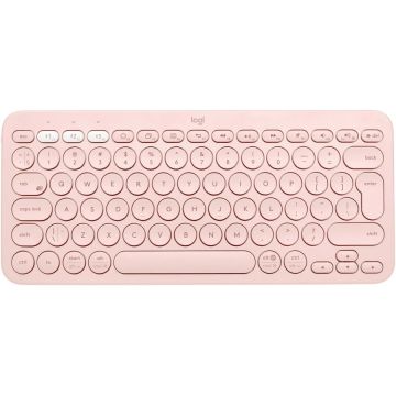 Logitech Tastatura Bluetooth Logitech K380, Multi-Device, layout US INTL, Roz