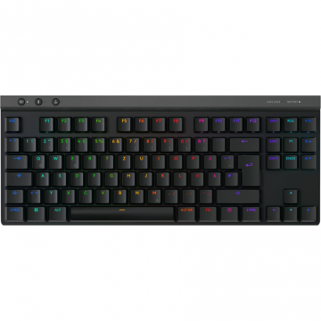 Logitech Tastatura Logitech G515 TKL, Mecanica, pt. Gaming, Ultraslin, Lightspeed, Wireless+Bluetooth, Negru 920-012538
