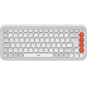 Logitech Tastatura Logitech Pop Icon Keys, Bluetooth, Layout US, Alb