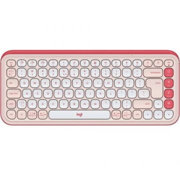 Logitech Tastatura Logitech Pop Icon Keys, Bluetooth, Layout US, Roz