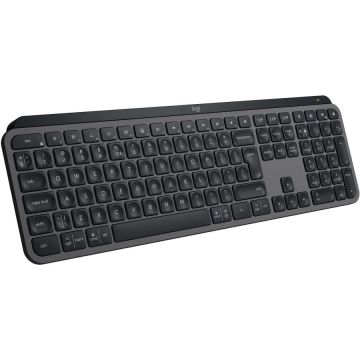 Logitech Tastatura wireless Logitech MX Keys S, Iluminare, 2.4GHz&Bluetooth,USB-C, US INTL layout, Graphite