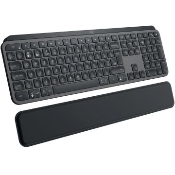 Logitech Tastatura wireless Logitech MX Keys S, Iluminare, Palmrest, 2.4GHz&Bluetooth,USB-C, US INTL layout, Graphite
