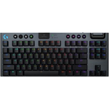 Logitech Tastatura Wireless Mecanica Gaming Logitech G915 X TKL, Linear, LightSpeed, Low-Profile, Negru, 920-012747
