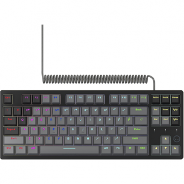 LORGAR Tastatura Mecanica pentru gaming LORGAR Azar 514TLK, cu cablu, RGB, Negru-gri, LRG-GK514TKL-BK-US