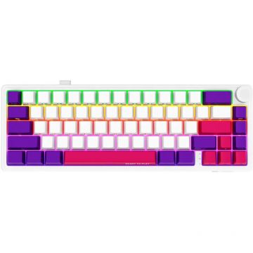 LORGAR Tastatura mecanica Wireless LORGAR KBP70MW, Pentru Gaming, Alb, LRG-KBP70MW-WH-US