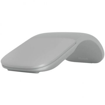 Microsoft Mouse Microsoft Surface Arc, Ambidextru, 1000 dpi, pt. NB si PC, Bluetooth 4.0, gri deschis