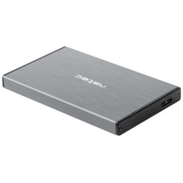 natec Carcasa de protectie pentru hdd extern, Natec, Rhino GO SATA USB 3.0, 2.5”, gri