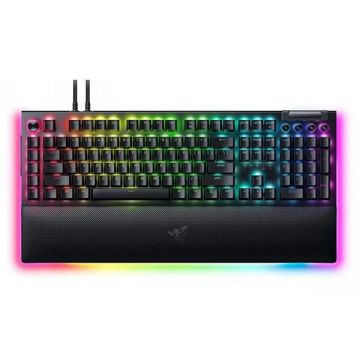 Razer Tastatura Gaming Razer BlackWidow V4 Pro, USB, Razer Green Switch, US Layout, Negru