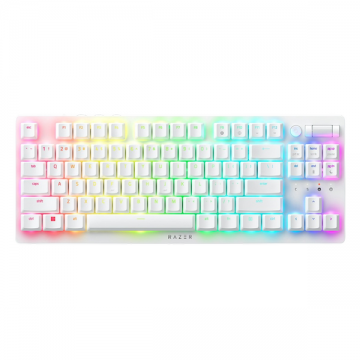 Razer Tastatura Gaming Razer Deathstalker V2 Pro Wireless, Tenkeyless, RGB, Layout US, Alb