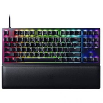 Razer Tastatura Gaming Razer Huntsman V2 Tenkeyless, Clicky Purple Switch, RGB, USB, Negru