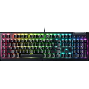 Razer Tastatura mecanica gaming BlackWidow V4 X (Yellow Switch), layout US, taste ABS, layout US, cu 6 butoane customizabile, negru