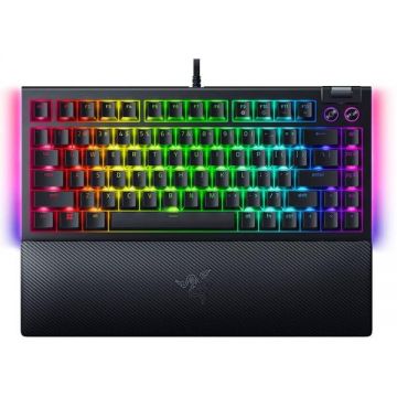 Razer Tastatura Razer BlackWidow V4 75%, RGB LED, Layout US (ISO), USB-A, Negru
