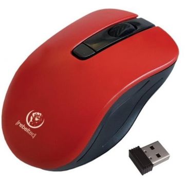 Rebeltec Mouse wireless Rebeltec, 1600 DPI, Rosu