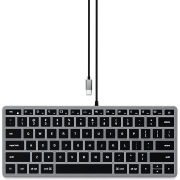 Satechi Tastatura cu fir Satechi Slim W1 USB-C retroiluminata, US, Gri
