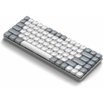 Satechi Tastatura mecanica fara fir Satechi SM1 Slim, Bluetooth, 2.4GHz, iluminare din spate alba, Argintiu