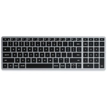 Satechi Tastatura Wireless Satechi X2 Slim Bluetooth retroiluminata cu Keypad numeric, US, Gri spatial
