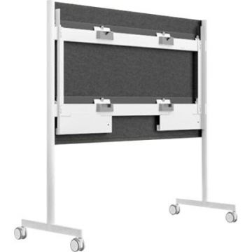STEELCASE Carucior pentru tabla interactiva  Steelcase Roam Collection, dimensiune ecran: 85,  pentru Microsoft Surface Hub 2S 85, Alb arctic-Gri Microsoft