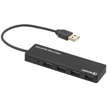 Tellur Hub USB 2.0 Tellur Basic, 4 port, Negru
