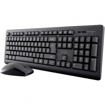 Trust Kit tastatura si mouse Trust Primo, Wireless 2.4 GHz, Butoane-rotite mouse 2-1, 104 taste, Negru TR-25347