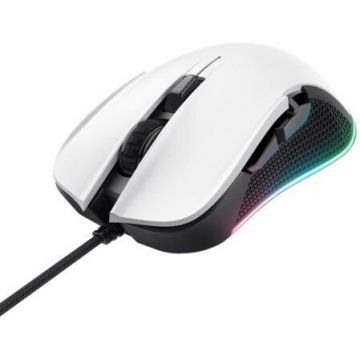 Trust Mouse gaming Trust GXT 922W YBAR, cu fir, Iluminat LED, 7200 DPI, Alb-negru, 24485