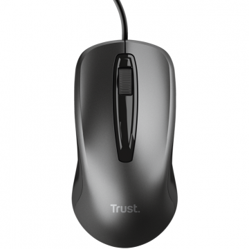 Trust Mouse Trust cu fir optic, Negru