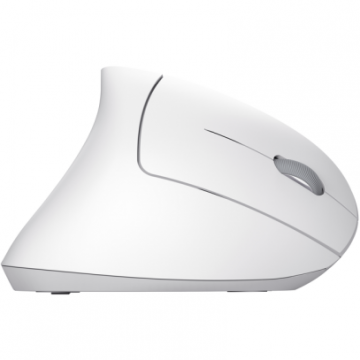 Trust Mouse wireless ergonomic Trust, VERTO, pt. NB si PC, 800-1200-1600 dpi, 5-1 butoane-scroll, Alb, 25132
