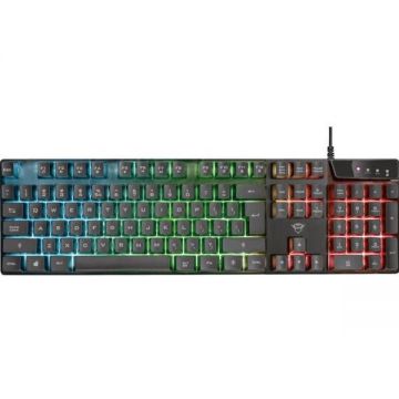 Trust Tastatura gaming Trust GXT 835 Azor, Iluminare RGB, Negru