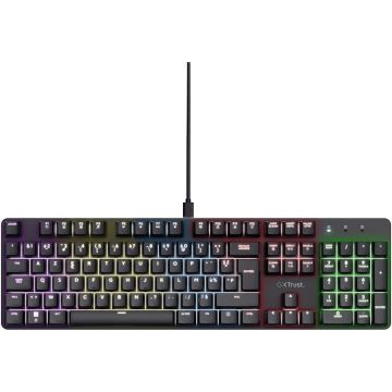 Trust Tastatura mecanica Trust GXT 871 Zora, cu fir, USB, Negru, TR-25510