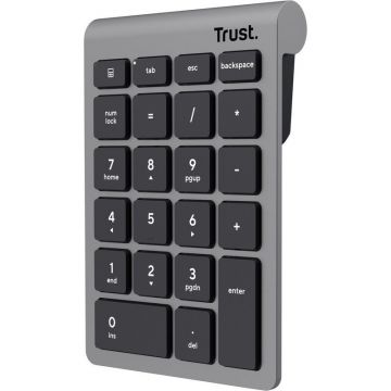 Trust Tastatura numerica Trust Xalax, Wireless 2.4, 22 taste, Gri