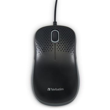 Verbatim MOUSE Verbatim, SILENT, cu fir, 1000 dpi, butoane-scroll 3-1, Optic, Negru, 49024