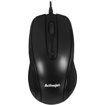Activejet Mouse cu fir  ActiveJet AMY-083, USB, Optical, 1000DPI, Negru