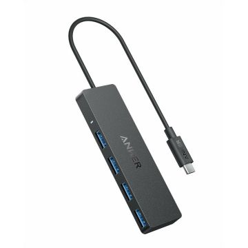 Anker Hub Anker USB-C 4-in-1  4x USB-A  5Gbps  Negru
