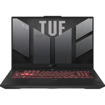 Asus Laptop Asus TUF Gaming A17, FA707NUG-HX180, 17.3 inch, Full HD, Procesor AMD Ryzen 7 7445HS, 16GB RAM, 1TB SSD, NVidia GeForce RTX 4050 6GB, No OS, Gri inchis