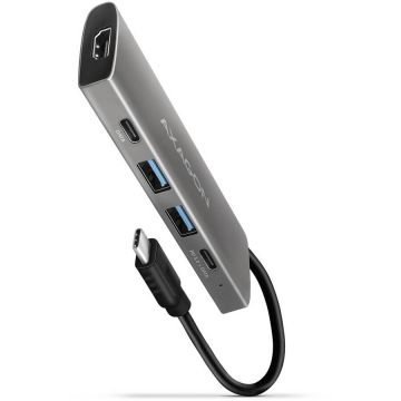 AXAGON Hub USB AXAGON HMC-5G21 SPEEDSTER, USB-C 10Gbps, 2 * USB-A, 1 * USB-C, 1 * USB-C PD 60W