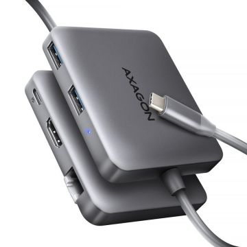 AXAGON Hub USB AXAGON HMC-5HL Superspeed, USB-C, 4K/60Hz, RJ-45