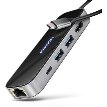 AXAGON Hub USB AXAGON HMC-6GLN, USB-C, USB-A, HDMI, RJ-45, PD 100W