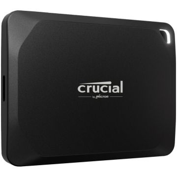 CRUCIAL SSD extern Crucial X10 Pro Portable, Capacitate 1 TB, IP 55, USB-C 3.2 Gen 2x2 (20 Gbit/s), Negru