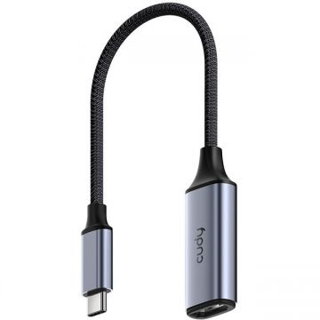 Cudy Adaptor Cudy UH401, USB, Cablu 15 cm, Argintiu