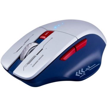 Defender Mouse gaming Defender GM-126 TISA, 1600 DPI, wireless, Alb-Albastru