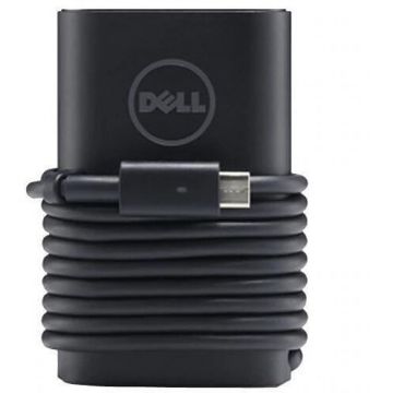 Dell Adaptor Dell, USB-C, 90 W, Adaptor AC, 1 m, Cablu de alimentare, Negru