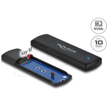 Delock Delock Incintă externă pentru M.2 NVME PCIe SSD cu USB Type-C™ mamă - fără ajutorul instrumentelor