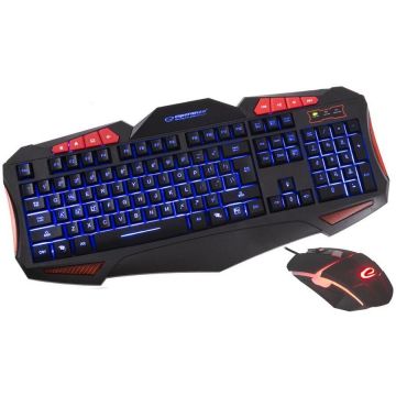 ESPERANZA Kit Tastatura si Mouse Gaming Esperanza Shelter EGK3000, Negru