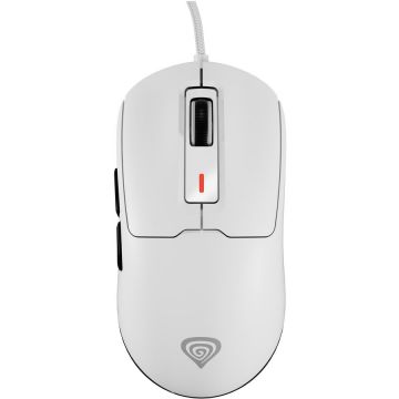 Genesis Mouse Gaming cu fir Genesis Krypton 660, 12000 DPI, 6 Butoane Programabile, Cablu braided 1.8m, 49gr, Alb