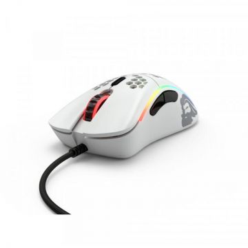 Glorious Mouse Gaming  Model D, RGB, 12000 DPI, 61g, 6 butoane, USB, Alb Mat