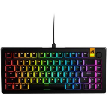 Glorious Tastatura mecanica Glorious GMMK 3, Fox HE Switches, 81 taste, USB, Cu fir, Negru