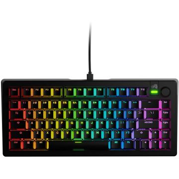 Glorious Tastatura mecanica Glorious GMMK 3, Fox Switches, 81 taste, USB, Cu fir, Negru