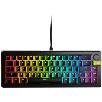 Glorious Tastatura mecanica Glorious GMMK 3 PRO, Fox HE Switches, 66 taste, USB, Cu fir, Negru