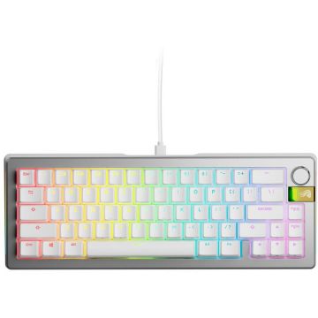 Glorious Tastatura mecanica Glorious GMMK 3 PRO, Fox HE Switches, Cu fir, USB, 66 taste, Argintiu