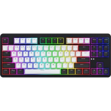 HATOR Tastatura Gaming HATOR Rockfall 3 TKL, Wireless, Aurum Orange Linear Switch, Mecanica, Negru