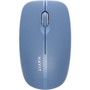 HAVIT Mouse office wireless HAVIT MS53WB, Ergonomic, 1600 dpi, 4 butoane, Bluetooth 5.2/ 2.4 GHz, Albastru